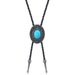 New Trendy Turquoise Edge Alloy Oil-Drip PU Bolo Collar For Men Simple Long Necklace_ipsvogv.com