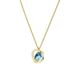 Blue Gorgeous Heart Shaped Necklace Female Element Crystal Love Clavicle Chain_ipsvogv.com