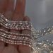 Sparkling Collarbone Chain, Feminine Temperament, Italian Diamond Light Carved Bead Pure Silver Necklace, Bare Chain_ipsvogv.com