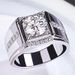 High Carbon Zircon Diamond Mosonite Men's Rose Color Gold Wide And Thick Edition Ring_ipsvogv.com