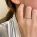 Sterling Silver Diamond Style For Female Niche Design, Index Finger With Stylish And Simple Style, Open Ring_ipsvogv.com