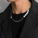Fashion Creative Splicing Cross Pearl Clavicle Chain Net Celebrity Temperament Heart Shape Long Necklace Female_ipsvogv.com