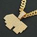 Personalized and Creative Diamond Numeric Letter Pendant for Men's Hip Hop Street Dance Wear Cuban Chain Necklace_ipsvogv.com