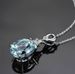Clara Blue Treasure Pendant With Women's Diamonds, Colorful Necklace, Valentine's Day Gift Jewelry_ipsvogv.com