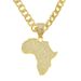 Personalized full diamond map pendant, Cuban necklace, hip-hop trend, cool neck chain, collarbone chain accessories_ipsvogv.com