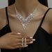 Women's Wedding Jewelry Set - Necklace, Earrings & Bracelet For Bride (Bridal Accessories)_ipsvogv.com