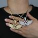 Men's Hip Hop Skull Pendant Necklace - Punk Style Gothic Jewelry With Zircon Accents - Adjustable 24-inch Chain In Silver & Gold Necklace Accessories_ipsvogv.com