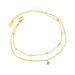 Simplified Double-layer Bead Single Diamond For Women, 2024 New Summer Decoration, Titanium Steel Non Fading Foot Chain_ipsvogv.com