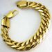 Heavy Men's Bracelet All Polished 316L Stainless Steel Vacuum Plating Width 19~28cm Length_ipsvogv.com