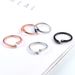 Classic jewelry, fashionable open ring, zircon platinum plated women's jewelry 5 colors optional_ipsvogv.com