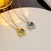 Zircon Pendant Necklace For Women's Instagram Style Abalone Shell Heart Shaped Crowd Design Collar Chain_ipsvogv.com