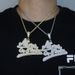 Men's Hip Hop Diamond Letter Pendant Necklace - Stainless Steel Cuban Chain With Engraved Initials, 24 Inches, Silver & Gold Hip Hop New Style_ipsvogv.com