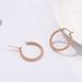 Women's Jewelry Fashion Temperament Slim Simple Personality Earrings 39m Wide Edge Round Bead Stainless Steel Earrings Female Jewelry_ipsvogv.com