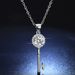 Simulated Mosan Diamond Key Necklace Women's Classic One carat Pendant Fashion Jewelry Kwai Live Broadcast_ipsvogv.com