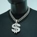 Popular Hip Hop Accessories HIPHOP Dollar Pendant Necklace, Hip Hop Men's Necklace Pendant_ipsvogv.com