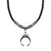 Women's Jewelry Retro Ethnic Style Necklace Alloy Crescent Pendant Beaded Braided Rope Sweater Chain Adjustable Necklace_ipsvogv.com
