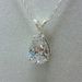 Cao Shi Fashion Jewelry Set With Diamonds And Pear Shaped Zircon Pendant, Simple Engagement Collar Necklace For Women_ipsvogv.com