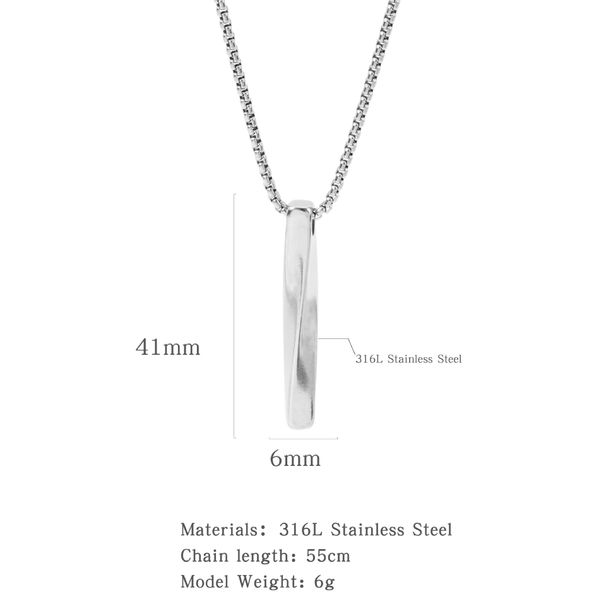 Classic Titanium Steel Necklace Hip Hop Style Personalized Pendant Fashion Men's Item Jewelry_ipsvogv.com