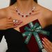 Jewelry & Accessories Fashion Round Crystal Necklace Earrings Zircon Rhinestone Bridal Accessories Ruby_ipsvogv.com