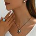 American hip-hop style women's necklace, ring, jewelry set, niche inlaid with moonlight design, earrings versatile_ipsvogv.com