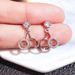 Cao Shi's Earrings for Women's Simple Earrings, New Trendy Diamond Embedding, Advanced Ring Earrings_ipsvogv.com