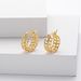S Silver Geometric Women's Niche Personality Trend Japanese And Korean Atmospheric Cartoon Round Earrings_ipsvogv.com