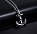 Titanium Steel Anchor Pendant Necklace Trend Men's Personality Cross Headpiece Jewelry Gifts to Boyfriend_ipsvogv.com