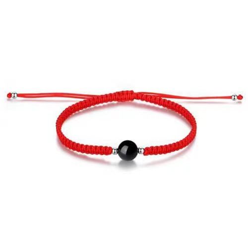 popular style obsidian couple's bracelet men's and women's simple woven student bracelet_ipsvogv.com