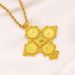 Ethiopian Cross Head Pendant Gold Eritrean Traditional Wedding_ipsvogv.com