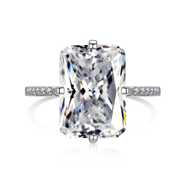 High carbon square s pure silver wedding ring, diamond pigeon egg light luxury, super sparkling carat_ipsvogv.com