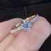 Cao Shi simple zircon Engagement Wedding Ring Copper Plated Platinum diamond ring_ipsvogv.com