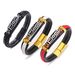 Handmade Ethnic Style Fashion Men's Handwoven Dzi Bead Tibetan Blue Leather Bracelet_ipsvogv.com