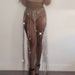 New Women's Diamond Chain Tassel Long Skirt Sexy Transparent Super Flash Hot Girl Skirt_ipsvogv.com