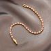 FEEHOW White Pink Zircon Bracelet, Simple And Small, High End, Versatile, Full Dia, Colorful Handicraft For Women_ipsvogv.com