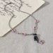Black Cat Pink Star Beaded Necklace For Women Summer Y2K Spicy Girl Cute Versatile Accessories Design With Sweet And_ipsvogv.com