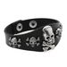 Punk Totem Little Elf Skull Ghost Head Men's Leather Jewelry Trendy PU Rock Bracelet_ipsvogv.com