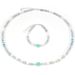 Bamboo Shell Green Turquoise Hyaline Hyaline Natural Stone Bracelet Necklace Set_ipsvogv.com