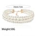 Bohemian Style Exaggerated Pearl Multi Layer Necklace Jewelry Fashion Short Collar Necklace_ipsvogv.com