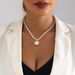 Simple Handmade Beaded 4mm Pearl Neck Chain Necklace Jewelry Women, Spice Girls Light Luxury High Sense_ipsvogv.com
