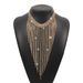 N9886 back embellishment tassel water diamond light luxury neck exaggerated nightclub style claw chain necklace_ipsvogv.com