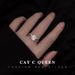 2 Carat Ring Ring Female Niche Design Fashion Personality Light Luxury Net Red Live Broadcast Moissanite Open Temperament_ipsvogv.com