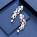 Korean Style Bride Pearl Earrings Long Handmade Non-Pierced Ear Clips Wedding Dress Shooting Accessories Wholesale_ipsvogv.com