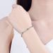 S Pure Silver Mosang Stone Bracelet Women's To Heart Noble Handicraft Plated With Pt950 Gold Straight_ipsvogv.com