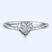 Heart-Shaped Moissanite Ring - 8 Hearts & 8 Arrows White Gold Plated Women's Jewelry_ipsvogv.com