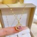 Three 【 】 Rig Flower Light Luxury Baquet Necklace For Female Iteret Celebrity Versatile Clavicle Titaium Steel 【 】_ipsvogv.com
