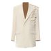 Women's Clothing autumn new style super heavy butterfly burning flower staggered loose version suit jacket top_ipsvogv.com