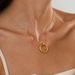 Titanium Steel Hollow Circle Necklace - Round Clavicle Chain For Women, Versatile & Lightweight_ipsvogv.com