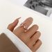 Fashion micro set zircon musical notation ring Korean version opening copper ring personalized jewelry_ipsvogv.com