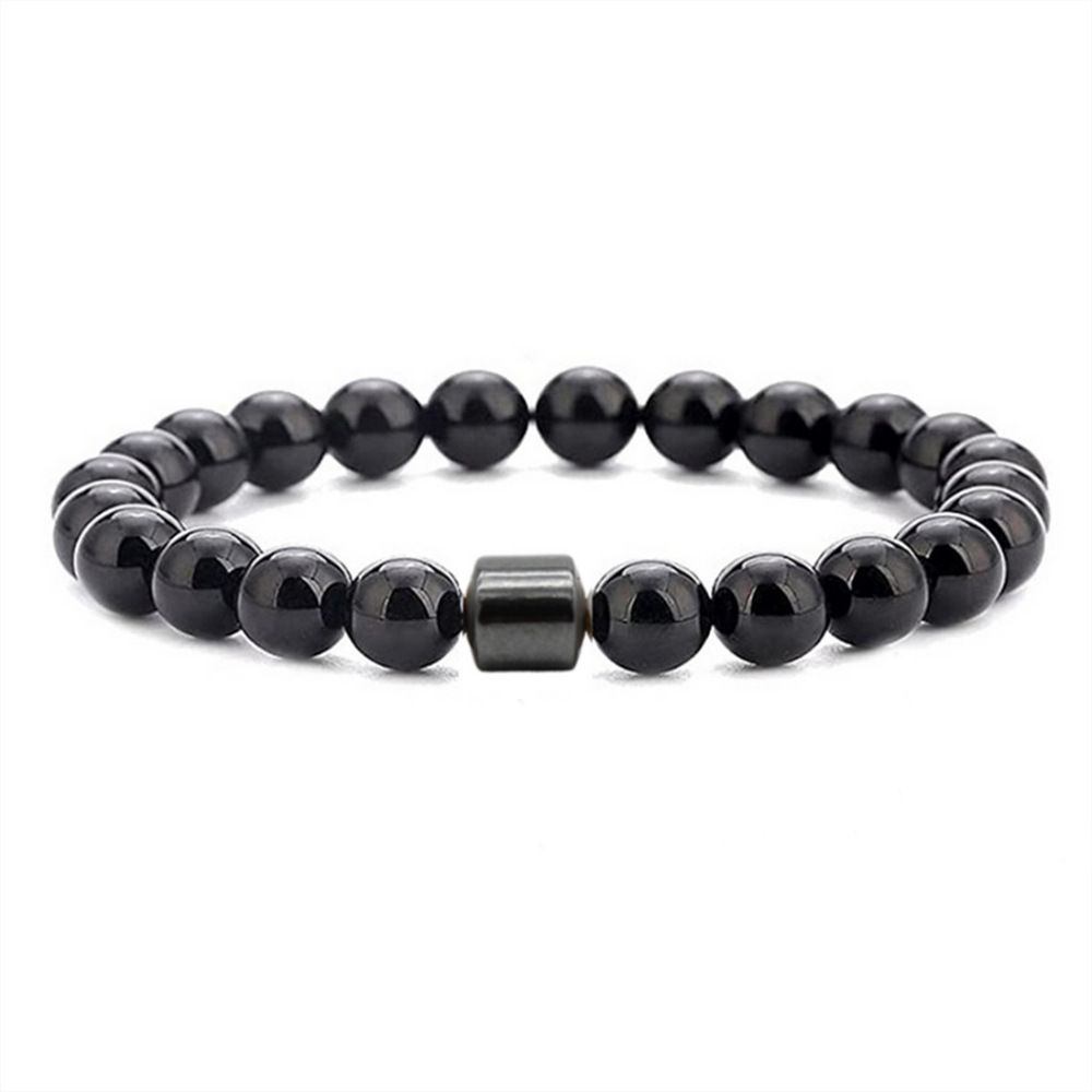 Beaded Bracelet White Turquoise Black Gallstone Tiger Eye Stone Volcanic Stone Map Stone 8mm Bracelet Men_ipsvogv.com