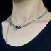 Titanium Steel Multi Layer Winding Black Gemstone Necklace Cold Style Heavy Metal Style Hip Hop Dark Personality Accessories_ipsvogv.com
